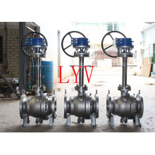 Worm Gear Flanged Reduced Stainless Steel Ball Valve